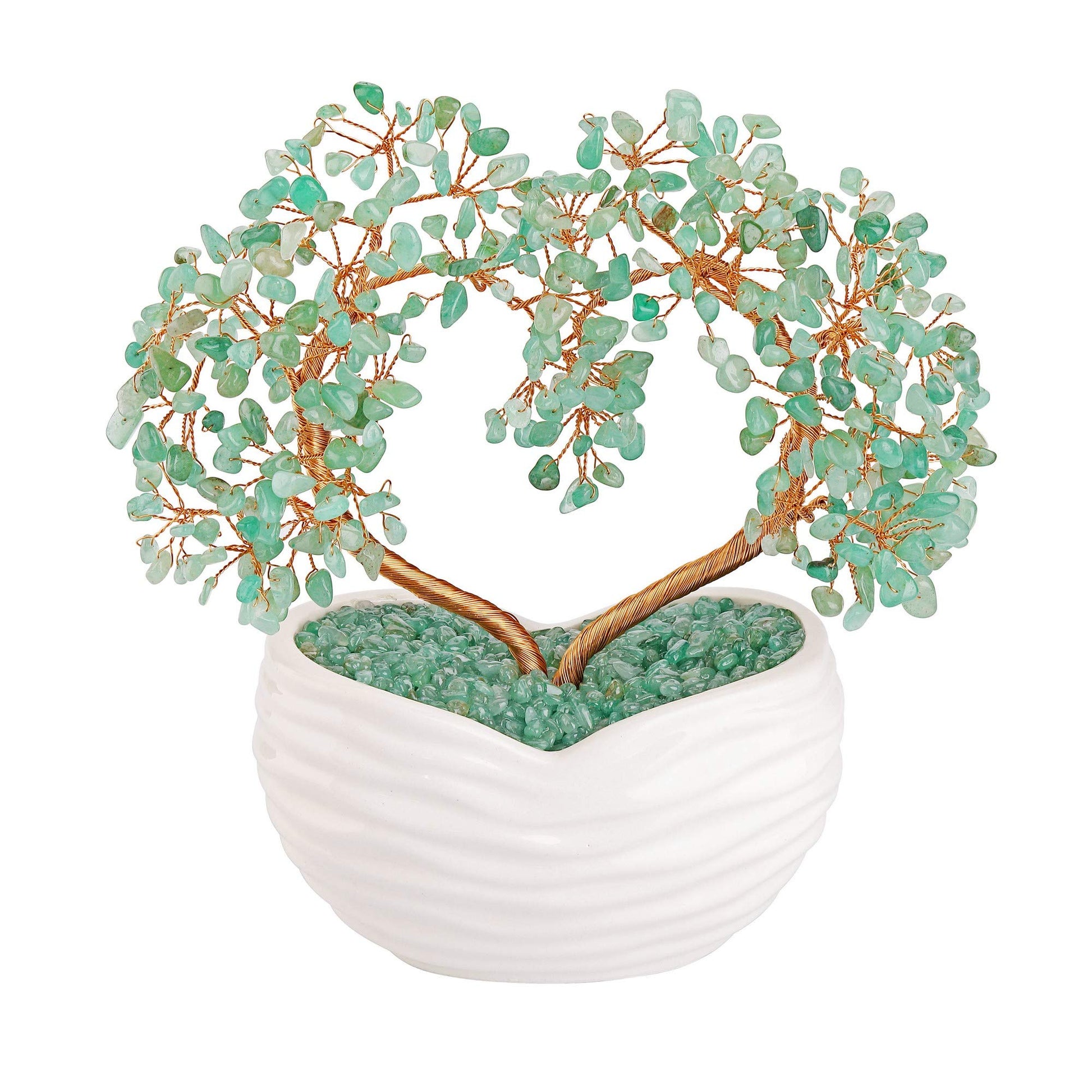 Jovivi 7 Chakra-Heilkristalle, Herz, Baum, Heilstein, Bonsai, für Hochzeitszeremonie, Reiki, Balancing Energie, Meditation, Feng Shui, Reichtum und Glück, Heim, Büro, Dekoration, 20 cm - 21 cm