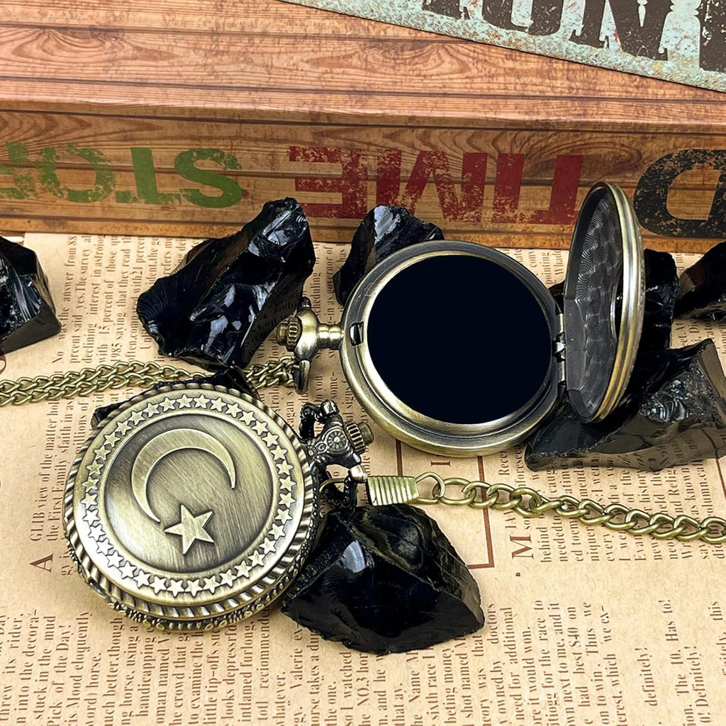 Natürlicher schwarzer Obsidian Spiegel, Obsidian Taschenspiegel, Obsidian Feng Shui Spiegel, Wahrsagungswerkzeuge, Dekorativ für Meditation (F)