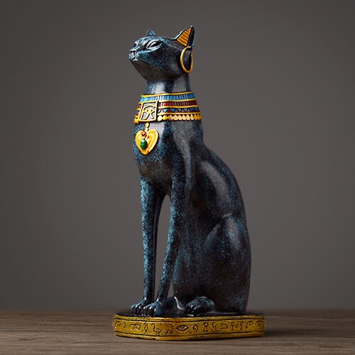 Egyptian Cat Shape Resin Statue