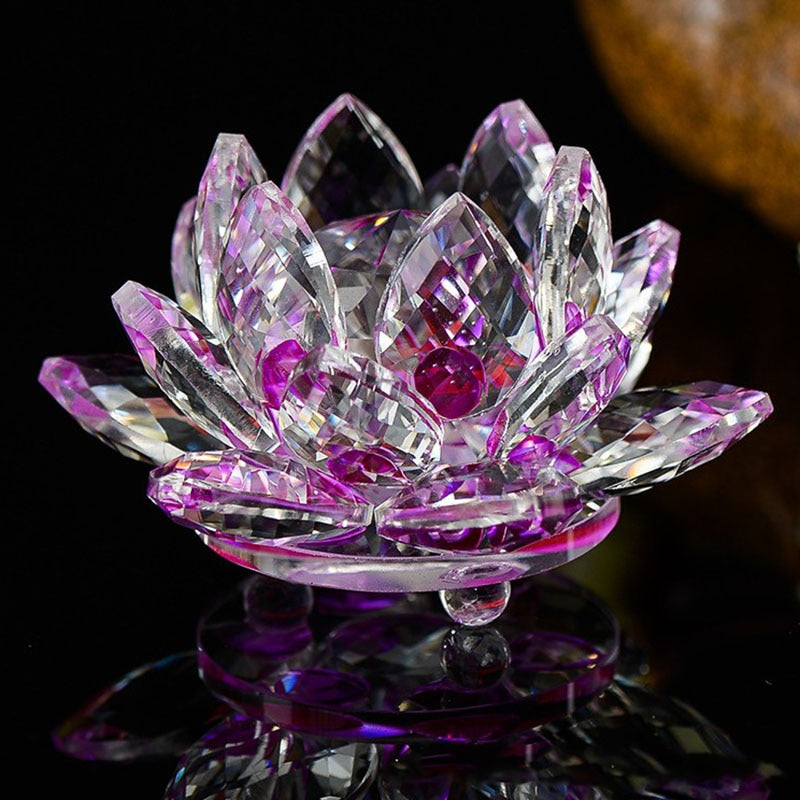 Quartz Lotus Flower Figurine