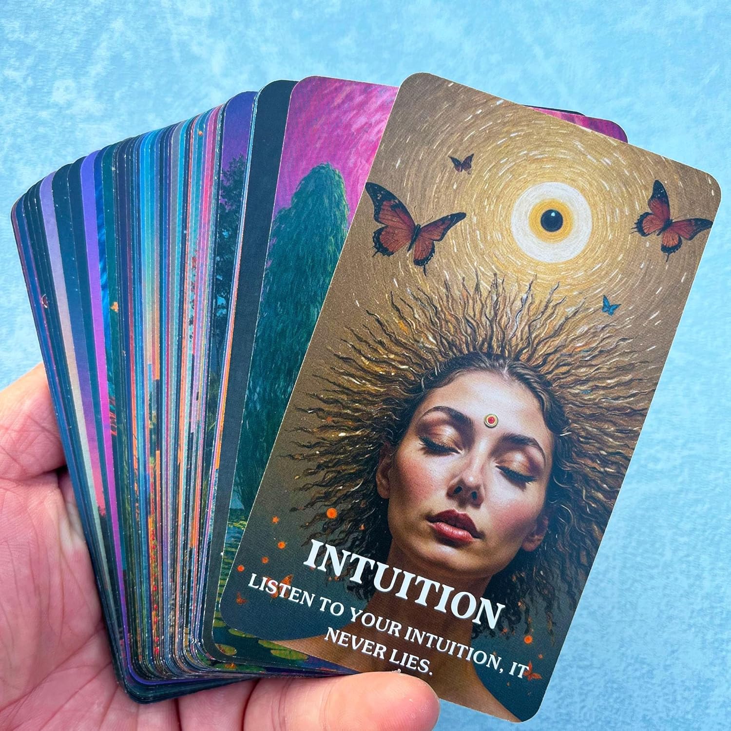 QCFQCF Cosmic Orakelkarten, Universum Message Orakelkarten für Anfänger, Innere Stärke, Spirituelle Führung, Oracle Deck, Universal Weisheit für den täglichen Gebrauch, Lesungen und Meditation