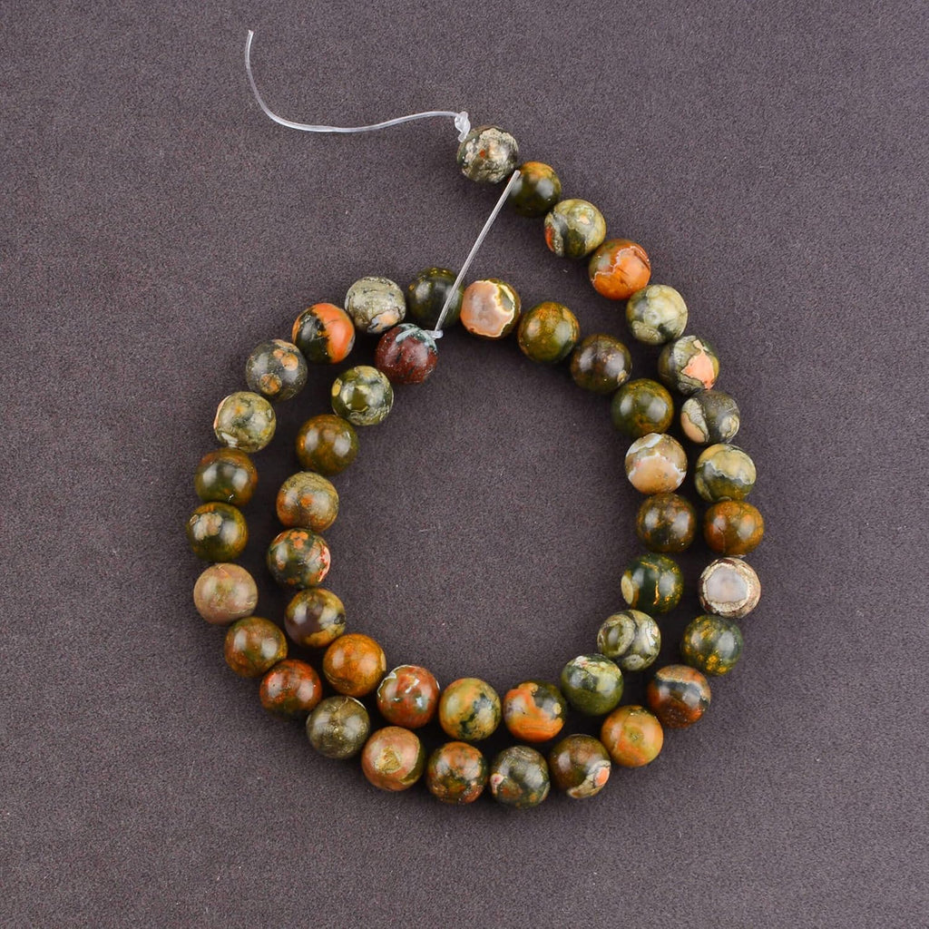 Natural Semi-Precious Stones Beads for Threading 38 cm String Round 4 6 8 10 12 mm