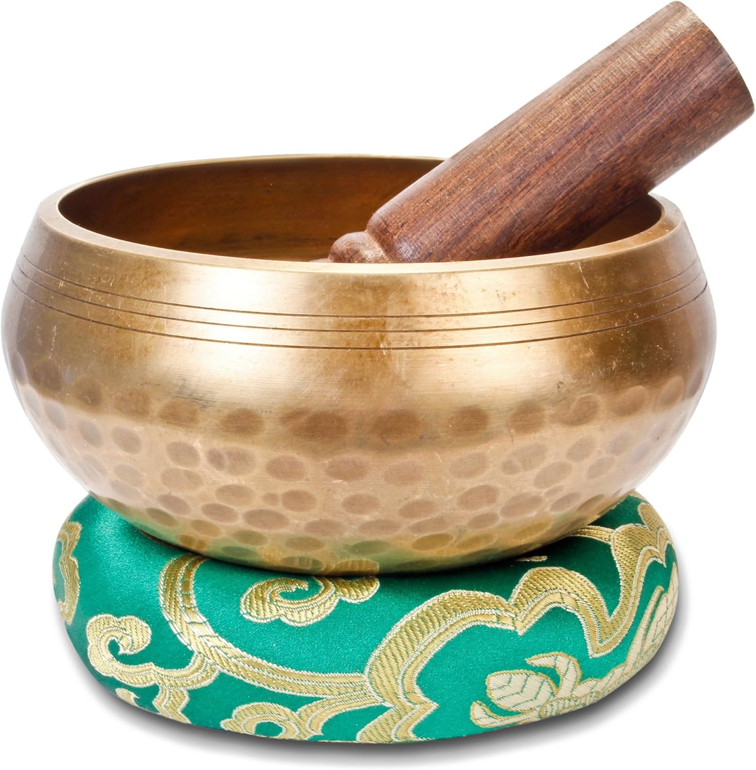 Große Original Tibetische Klangschale - 13cm. Klangschalen Set mit eBook, Klöppel, Klangschalenkissen und Geschenk-Box. Singing Bowl aus Tibet