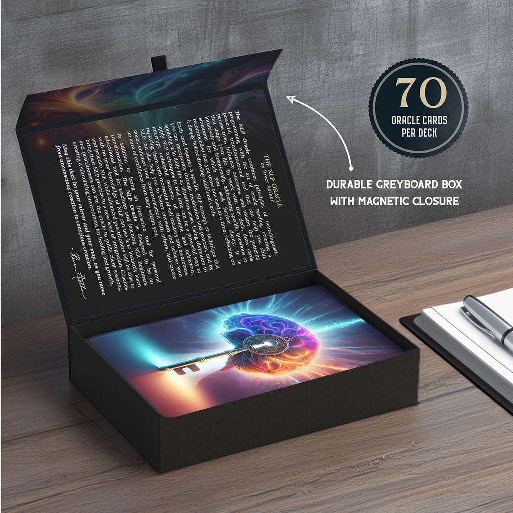 The NLP Oracle: Neurolinguistic Programming Cards for Mastering Your Reality - Deck of 70 Oracle Cards by River Aether - The Essential NLP Toolbox for Beginners to Experienced NLP Practitioners