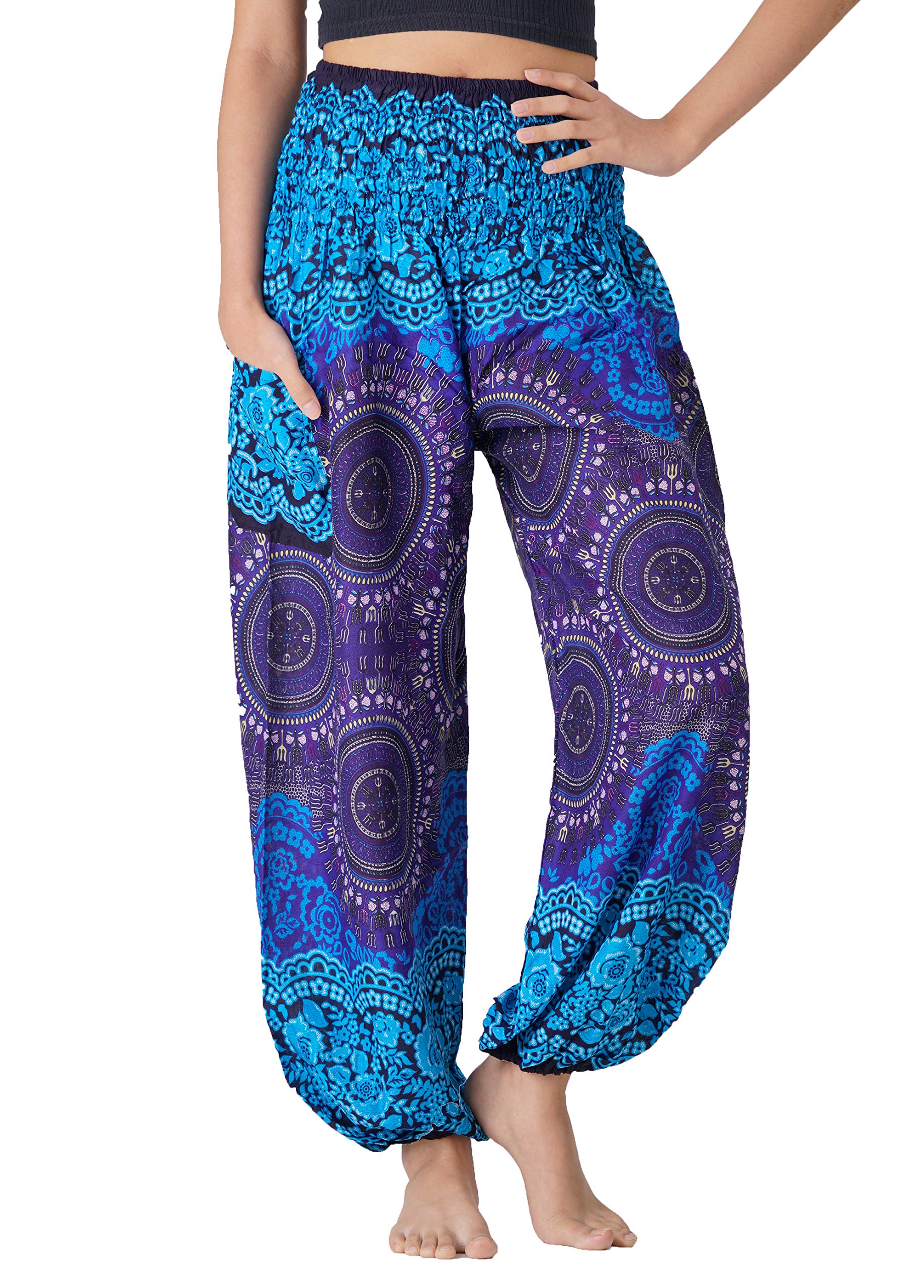 B BANGKOK PANTS Harem Pants Women Yoga Boho Clothes with Pockets