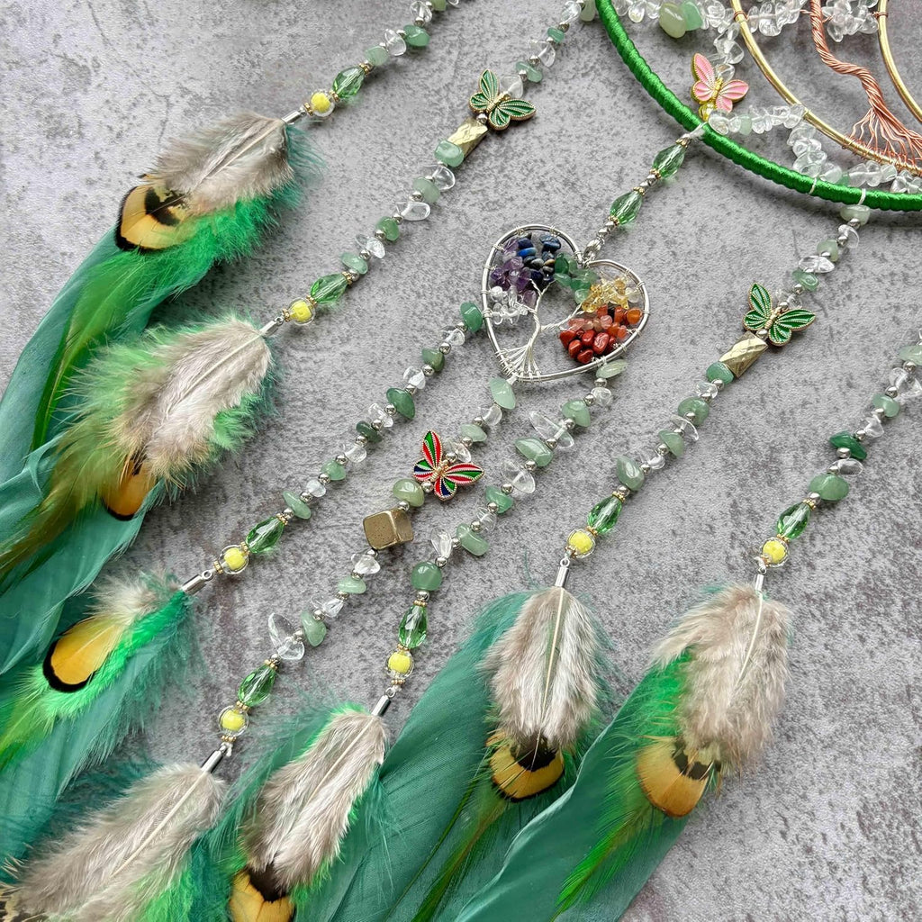 Boho Dream Catchers Moon Crystal Tree of Life Dreamcatcher Wall Decor