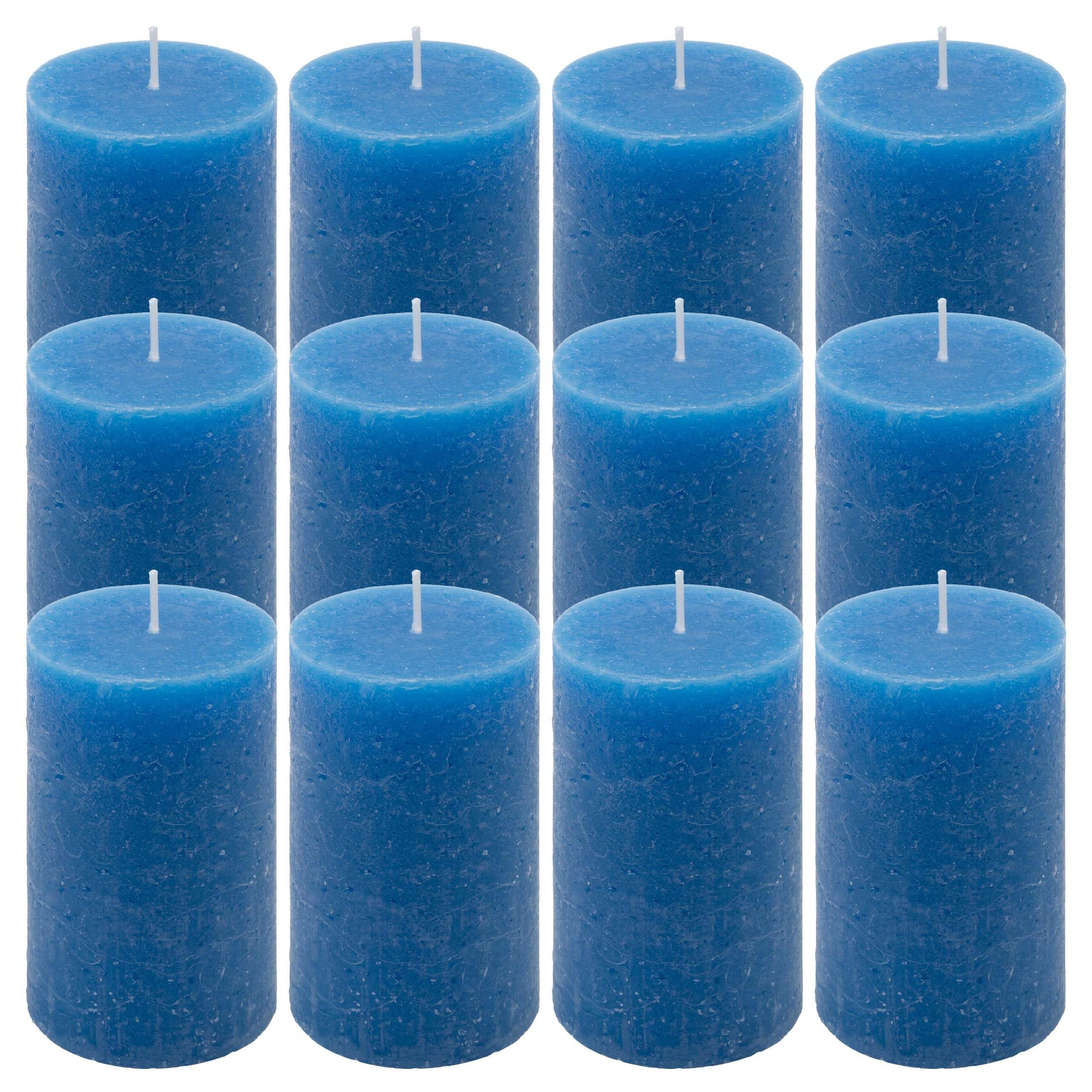 Rustic Candle Height 11.5 cm Diameter 6.8 cm Long Burning Time Round Candle Pillar Candles Candle Decoration Table Candles Christmas Candles Wedding Decoration (Orange, 6)