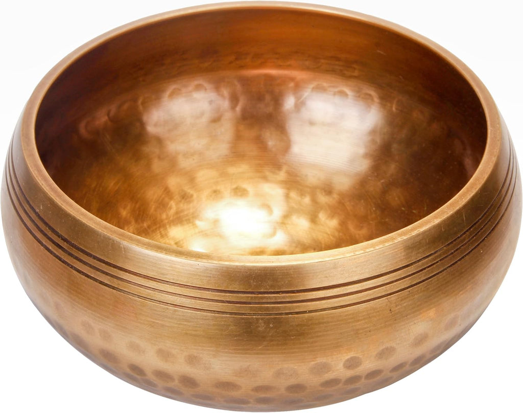 Große Original Tibetische Klangschale - 13cm. Klangschalen Set mit eBook, Klöppel, Klangschalenkissen und Geschenk-Box. Singing Bowl aus Tibet