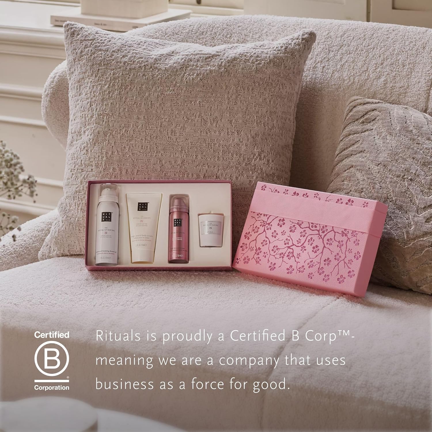 RITUALS Geschenkset The Ritual of Sakura, Small | Geschenkbox mit Körperpflegeprodukten mit Reismilch und Kirschblüten | Pflegende Eigenschaften