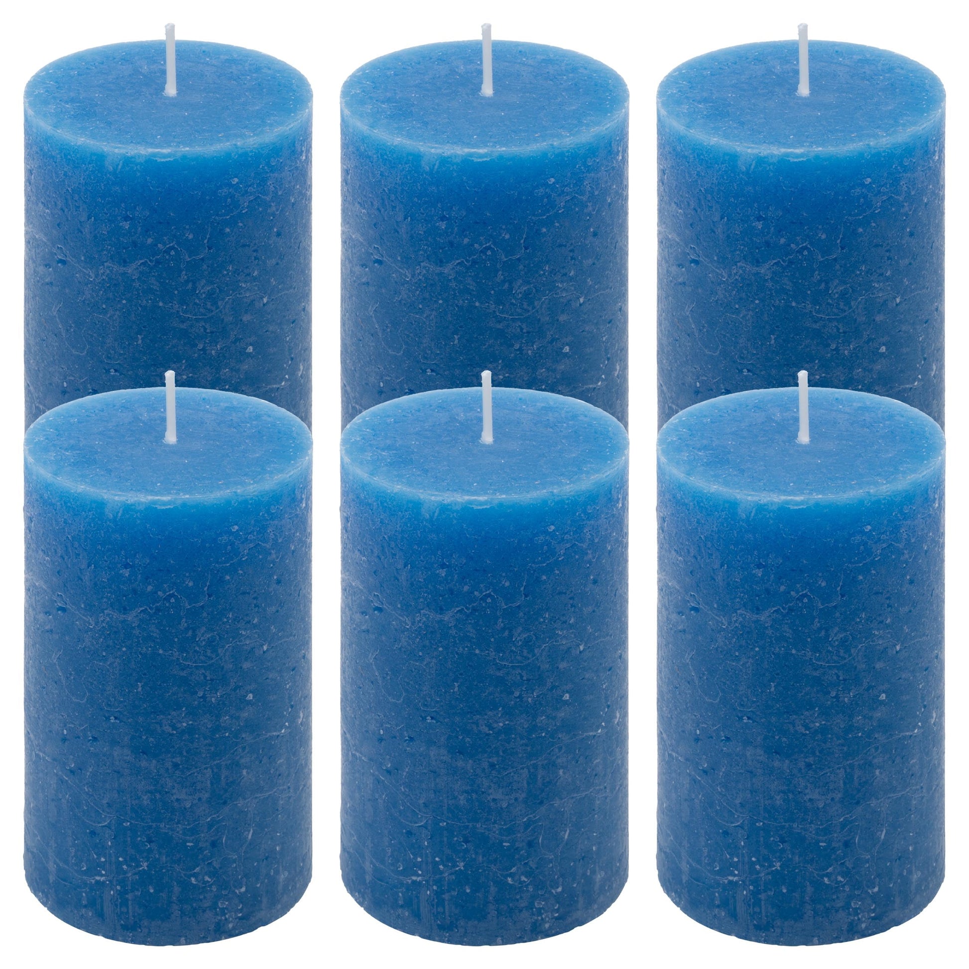 Rustic Candle Height 11.5 cm Diameter 6.8 cm Long Burning Time Round Candle Pillar Candles Candle Decoration Table Candles Christmas Candles Wedding Decoration (Orange, 6)