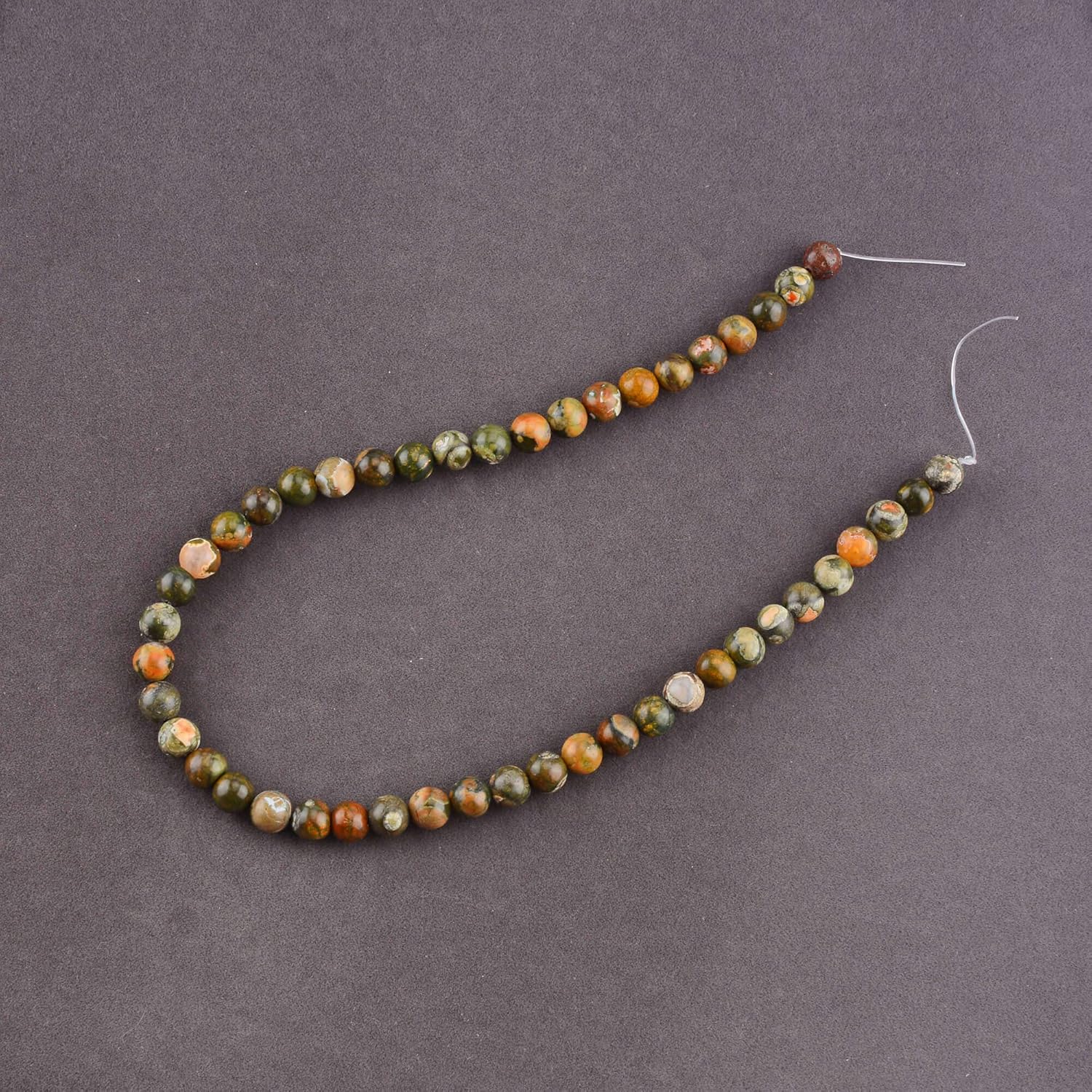 Natural Semi-Precious Stones Beads for Threading 38 cm String Round 4 6 8 10 12 mm