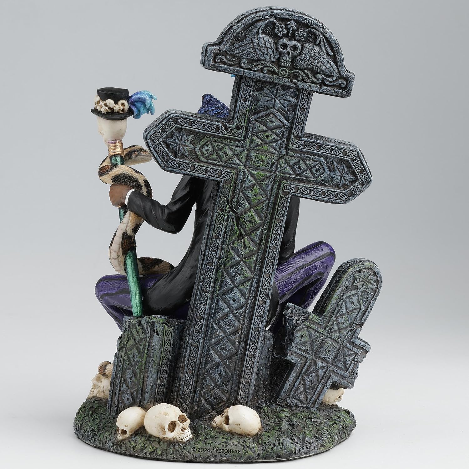 Veronese Design 7 1/2 Inch Baron Samedi The Voodoo Lord of The Dead Polystone Hand Painted Statue Home Decoration Gift