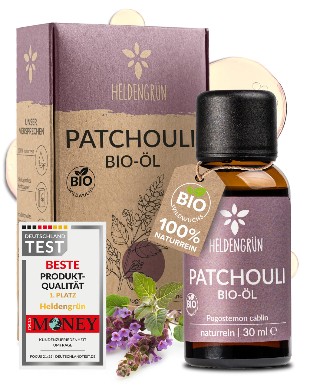 Heldengrün® BIO Orangenöl [100% NATURREIN] Kaltgepresst aus echten Orangen - Orangenöl zum Verzehr - Ätherisches Öl - Duftöl Orange Oil