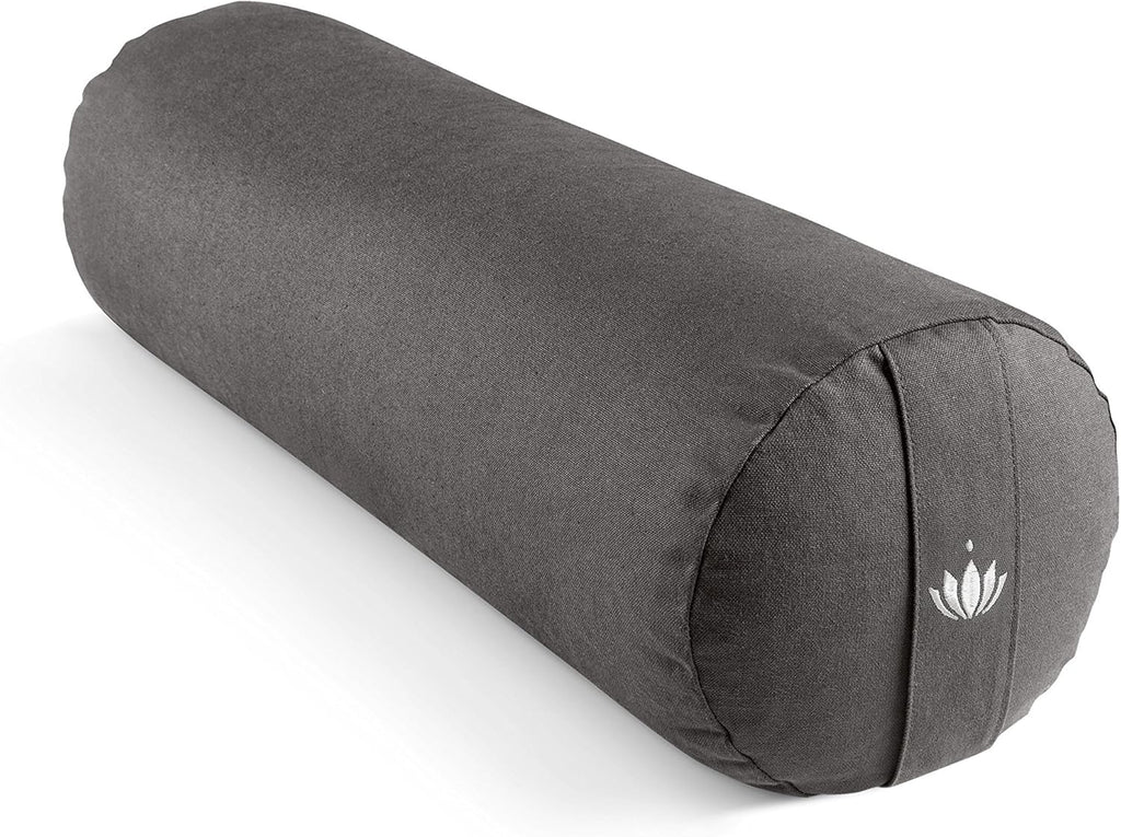 Lotuscrafts, Yoga Roll for Yin Yoga, Diameter 24 cm, with Spelt Filling, Washable Cotton Cover, Yoga Bolster Roll for Restorative Yoga, GOTS Certified