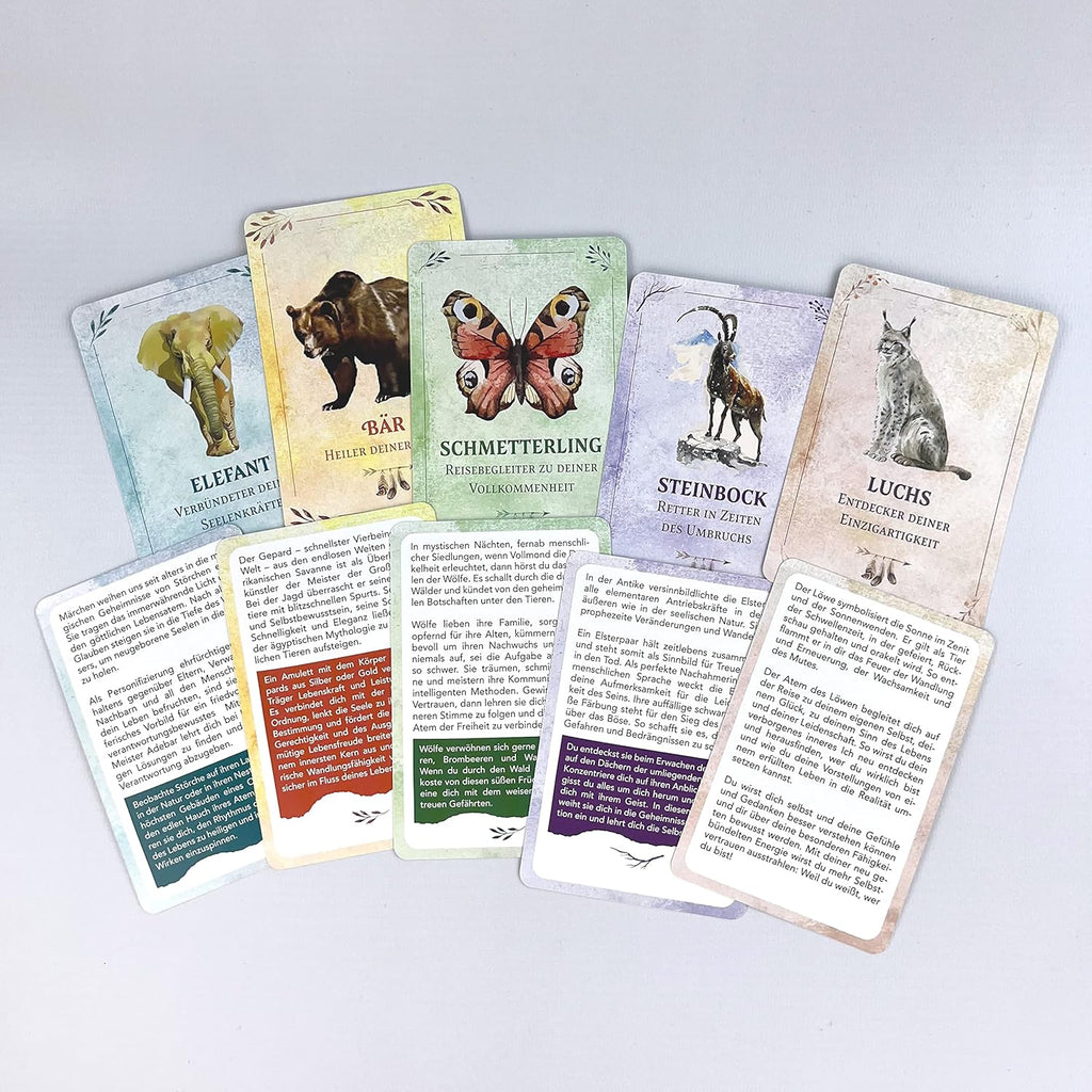 Krafttiere – Begleiter, Helfer und Beschützer: 55 Orakelkarten mit Anleitung. Ein spiritueller Begleiter für den Alltag