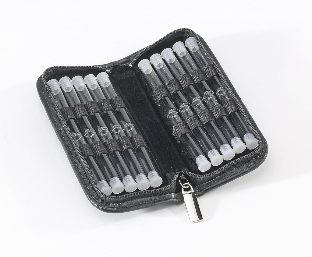 Homöopathie Taschenapotheke Klassik mit 20 Klargläsern für Globuli (schwarz)