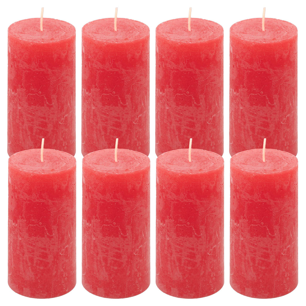 Rustic Candle Height 10 cm Diameter 5 cm Long Burning Time Round Candle Pillar Candles Candle Decoration Table Candles Christmas Candles Wedding Decoration (Blue, 8)