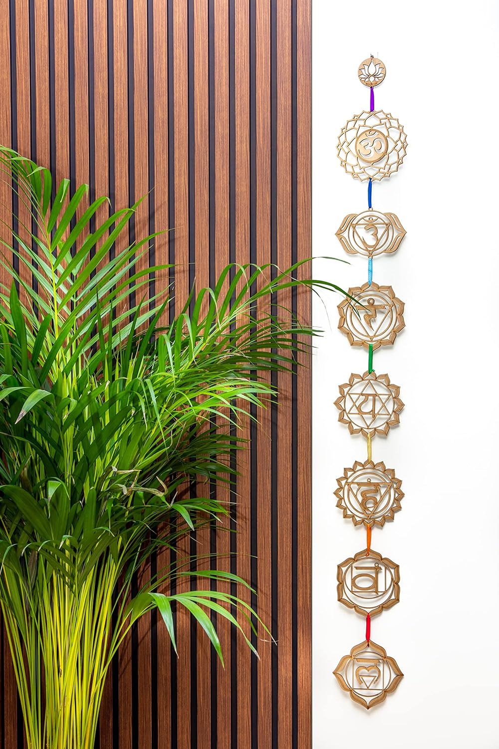 WICCSTAR Chakra Schild, Wandbehang, Heimdekoration für Meditation. Yoga Wandkunst. Spirituelle Mandala Ornamente für Schlafzimmer, Wohnzimmer und Studio