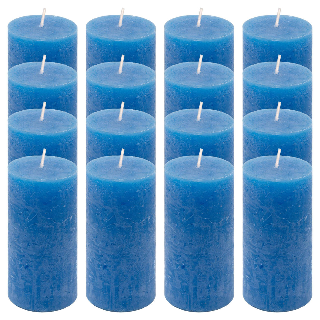 Rustic Candle Height 10 cm Diameter 5 cm Long Burning Time Round Candle Pillar Candles Candle Decoration Table Candles Christmas Candles Wedding Decoration (Blue, 8)