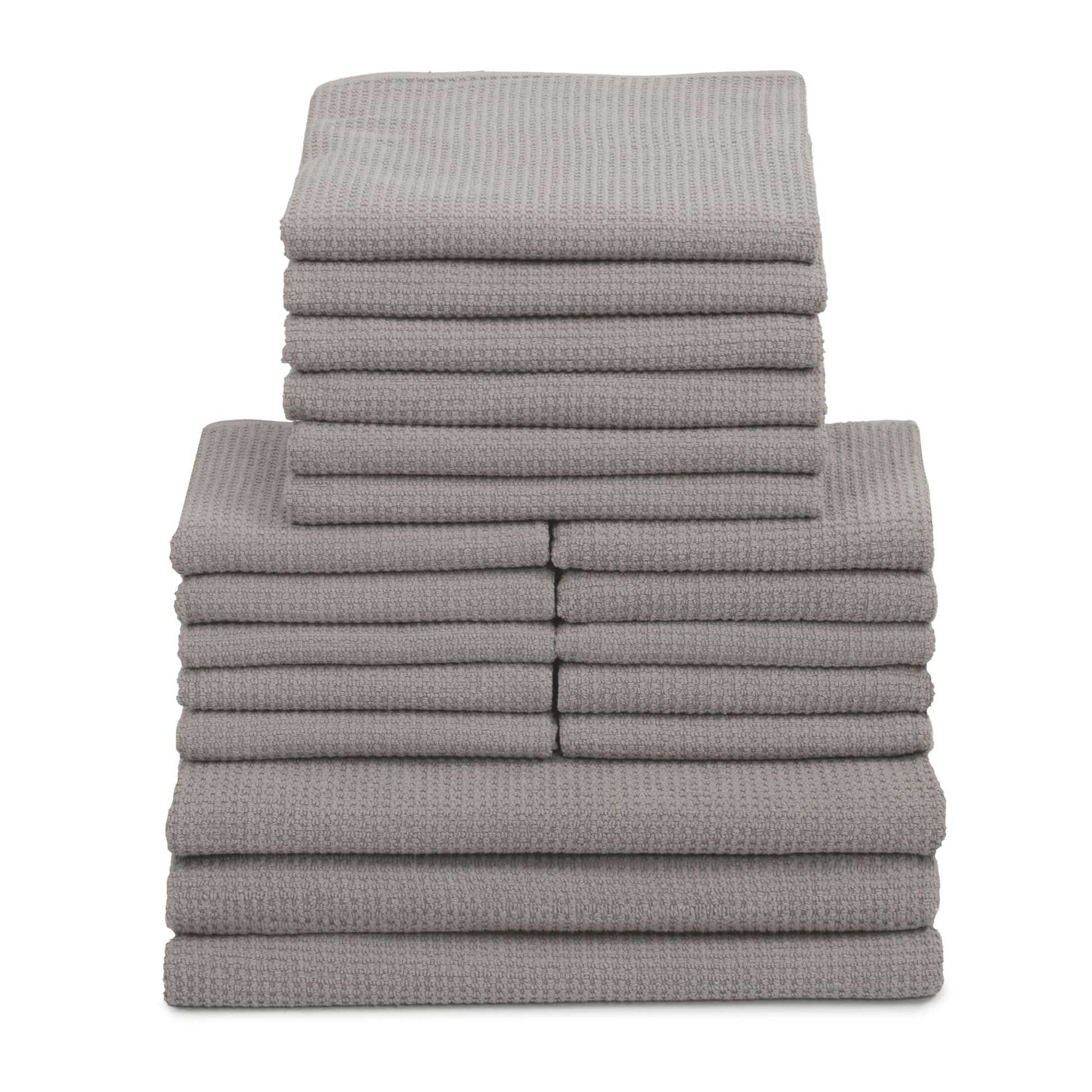 ZOLLNER Set of 10 Flannels in 30 x 30 cm – Durable Hand Towels in Beige – with Practical Hanger – Timeless Waffle Pattern – Washable up to 95 °C – Cotton – Hotel Quality
