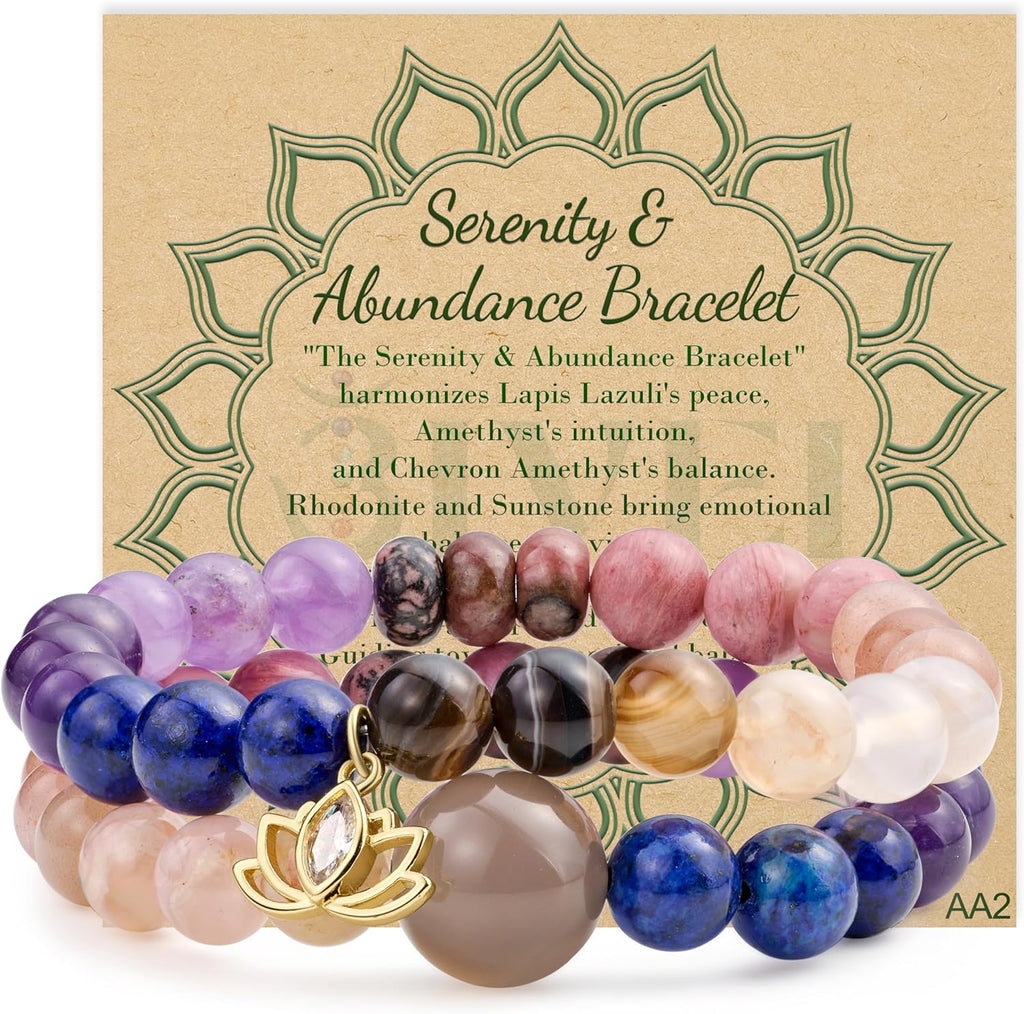 Bivei Naturstein Chakra Armband - Echte Edelsteine, Damen Kristall Armband mit Lebensbaum-Anhänger, Yoga Energie Armband für Damen, 7 Chakren Heilstein-Armband, Valentinstagsgeschenk für sie/ihn