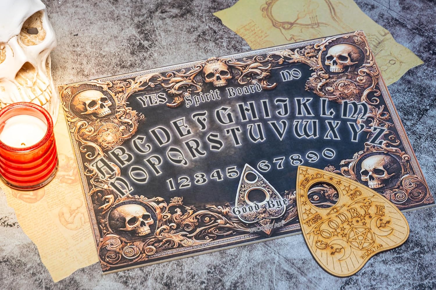 Ouija Board Brett mit detaillierten Anweisungen