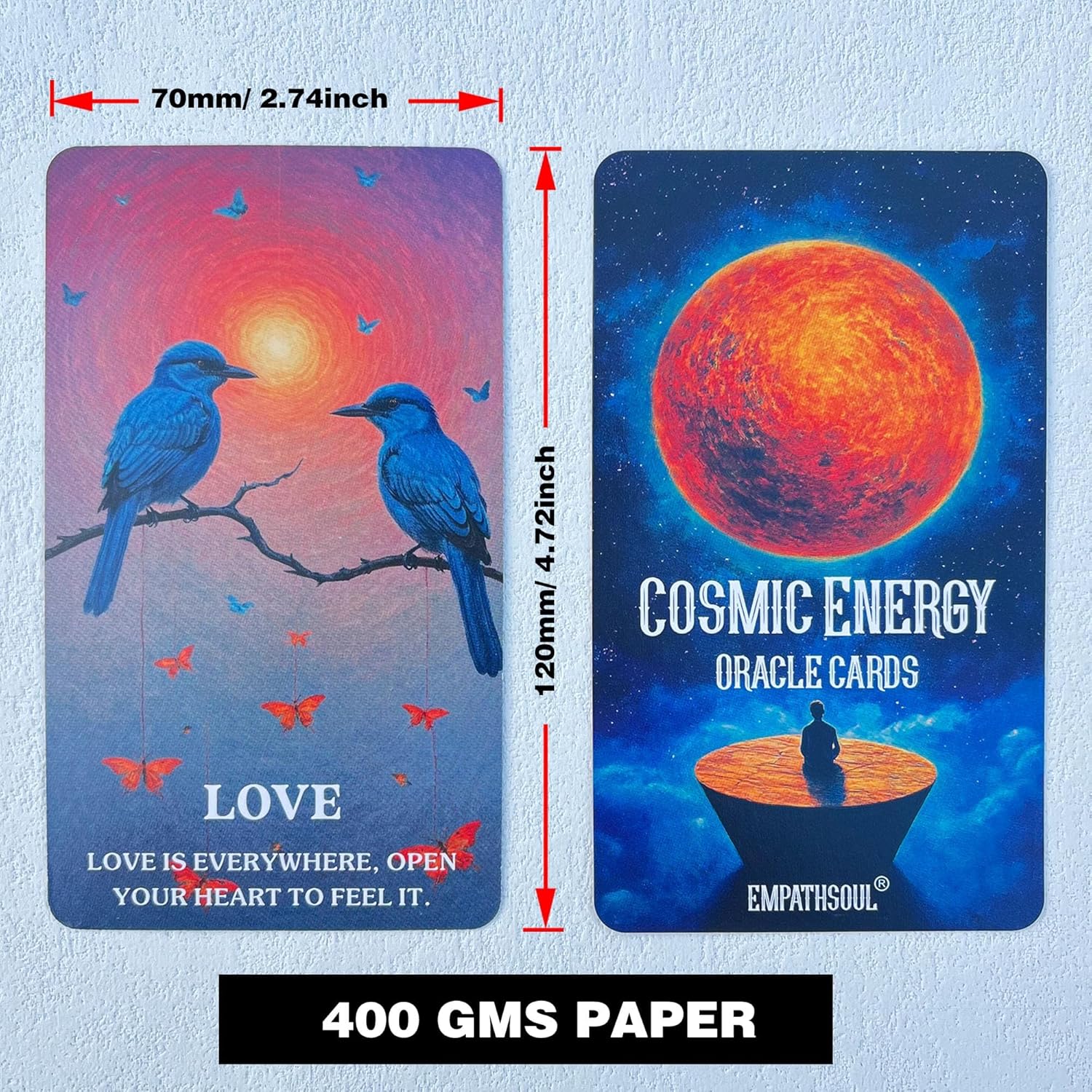 QCFQCF Cosmic Orakelkarten, Universum Message Orakelkarten für Anfänger, Innere Stärke, Spirituelle Führung, Oracle Deck, Universal Weisheit für den täglichen Gebrauch, Lesungen und Meditation