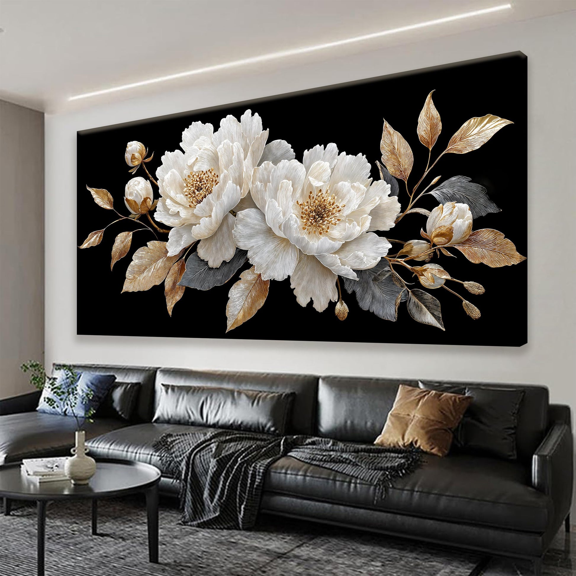 Golden Tree Of Life Wall Art Decor Modern Art Wall Decor Ready To Hang Artwork Canvas Wall Art For Bedroom Living Room Bathroom Office Kitchen Canvas Prints 20x40 Inch