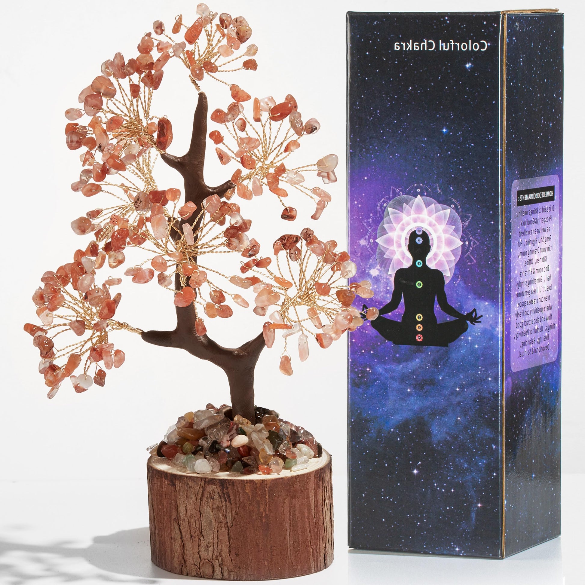 AWARDSEN Chakra Steine Kristallbaum, Lebensbaum, Edelsteinkristall Bonsai Baum, Geldbaum Schreibtisch Deko, Baum des Lebens, Spirituell Esoterik Feng Shui Deko, Spirituelle Geschenke für Frauen