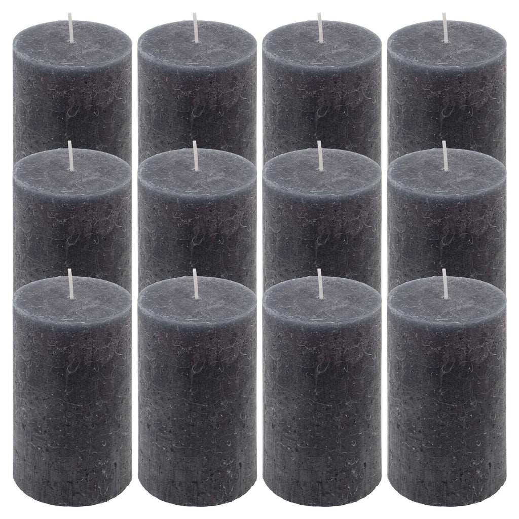 Rustic Candle Height 11.5 cm Diameter 6.8 cm Long Burning Time Round Candle Pillar Candles Candle Decoration Table Candles Christmas Candles Wedding Decoration (Orange, 6)