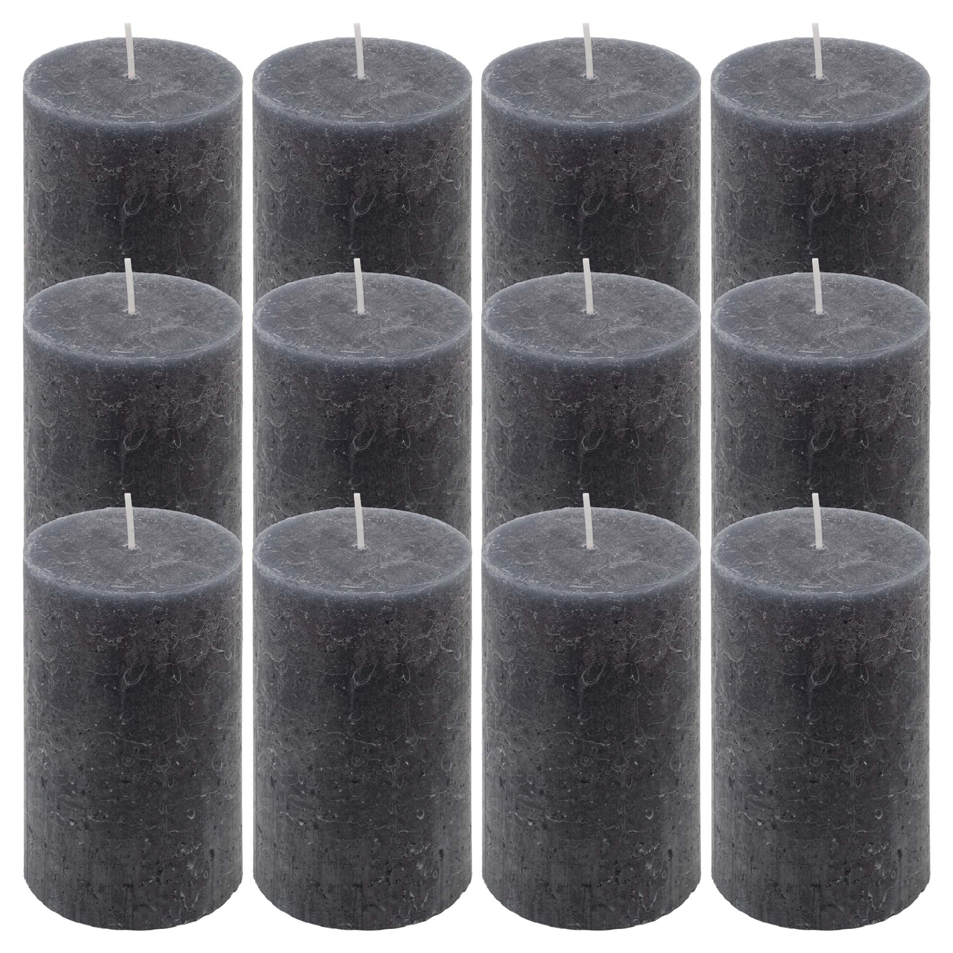 Rustic Candle Height 11.5 cm Diameter 6.8 cm Long Burning Time Round Candle Pillar Candles Candle Decoration Table Candles Christmas Candles Wedding Decoration (Orange, 6)