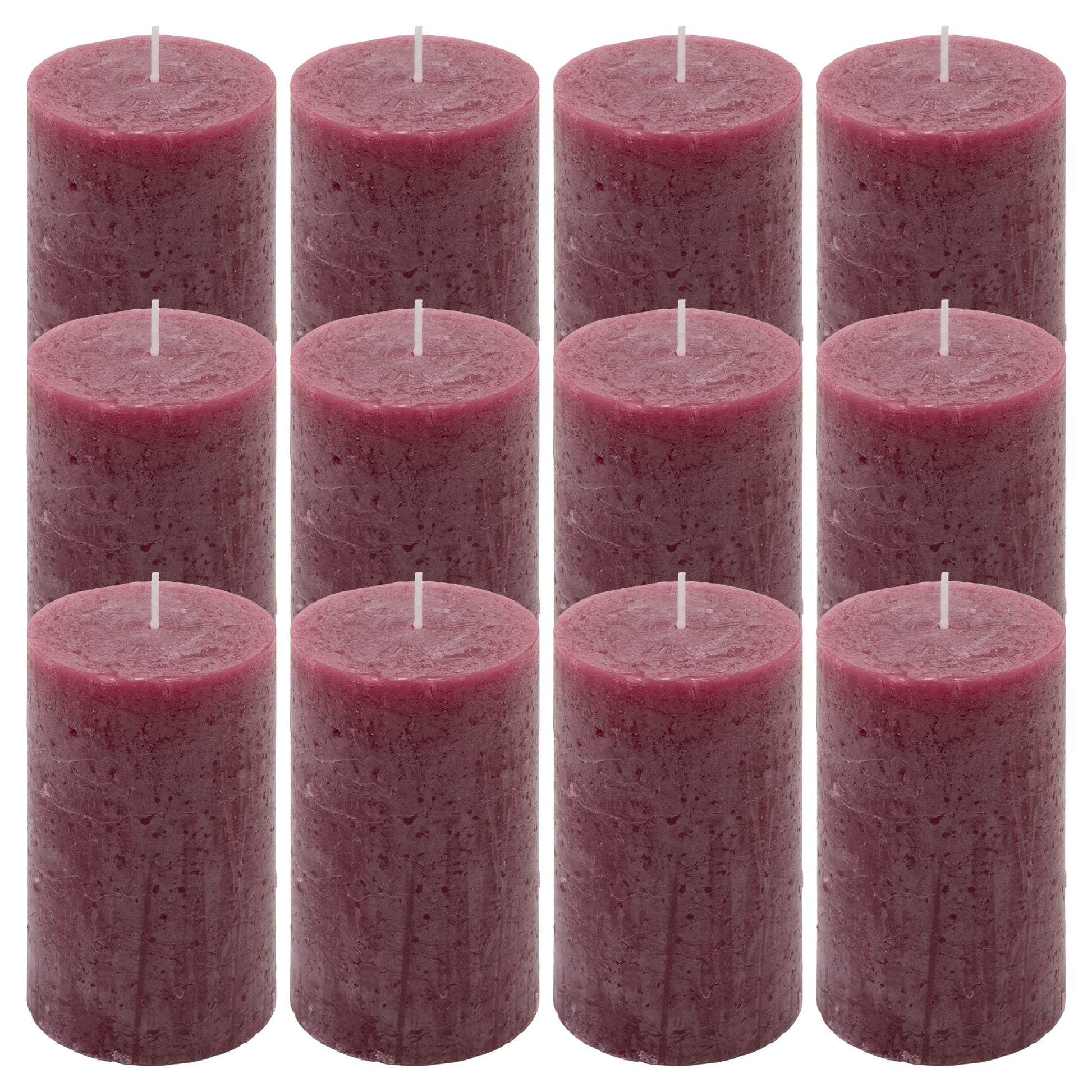 Rustic Candle Height 11.5 cm Diameter 6.8 cm Long Burning Time Round Candle Pillar Candles Candle Decoration Table Candles Christmas Candles Wedding Decoration (Orange, 6)
