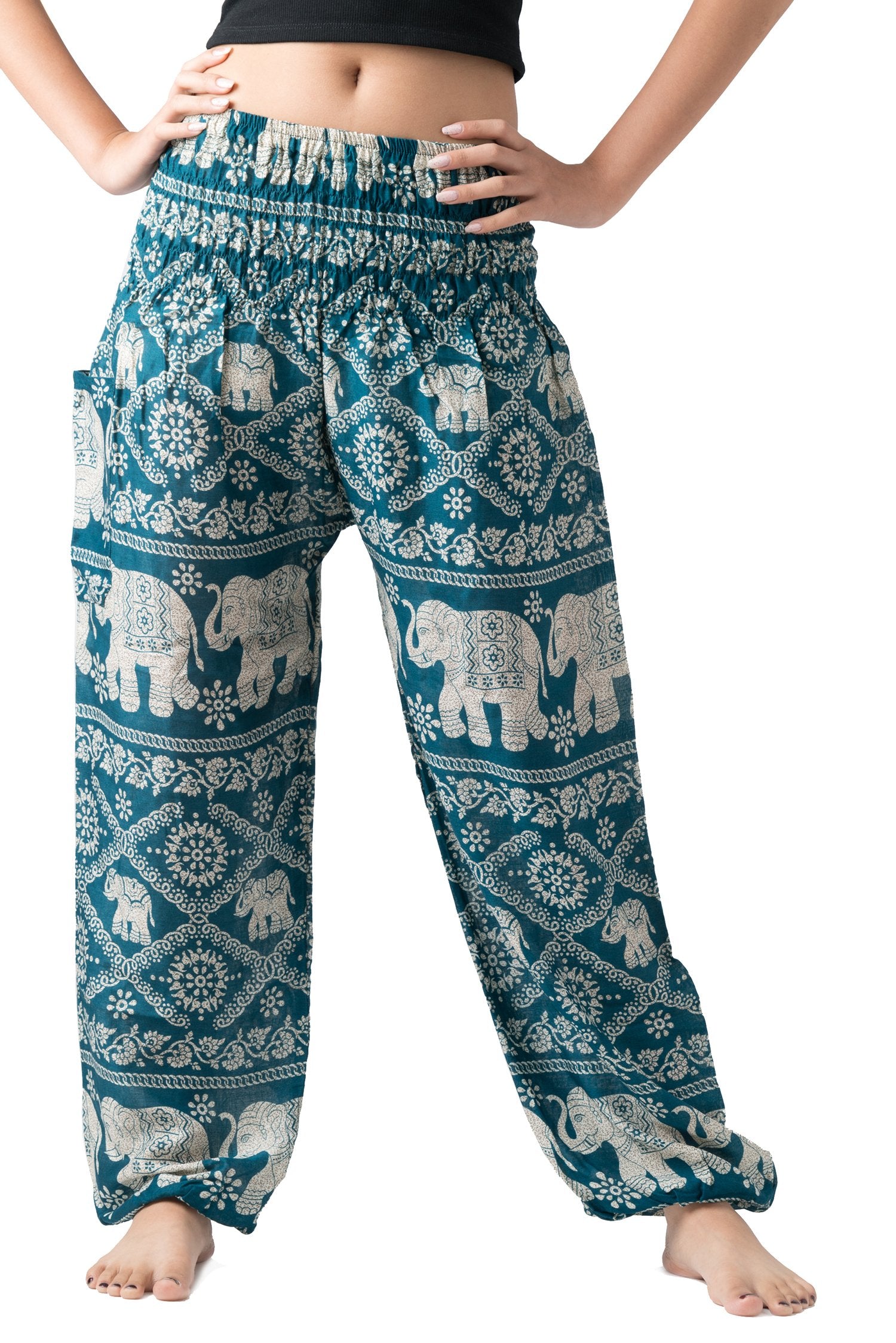 B BANGKOK PANTS Harem Pants Women Yoga Boho Clothes with Pockets
