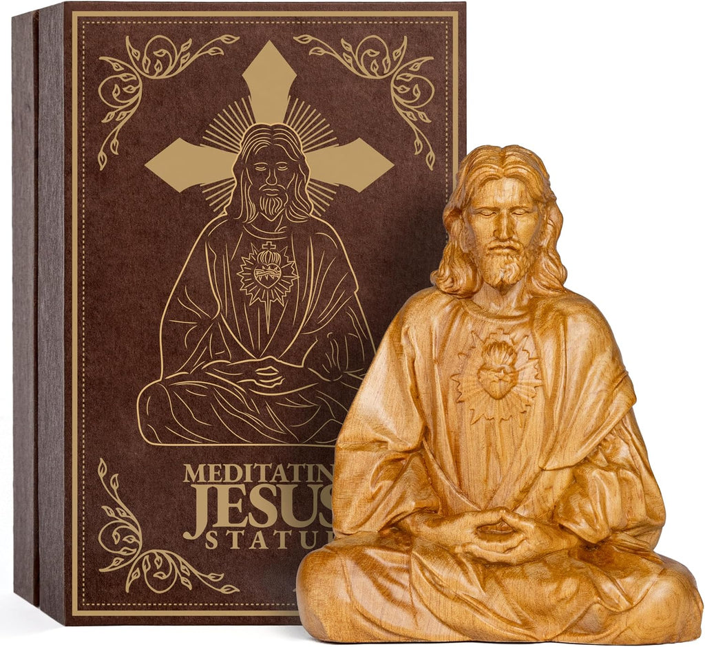 Jesus Christ Statue, Catholic Gifts Women and Men, Meditation Accessories, Christian Decor, Religious Gifts, Small Jesus Figurine, Spiritual and Zen Decor