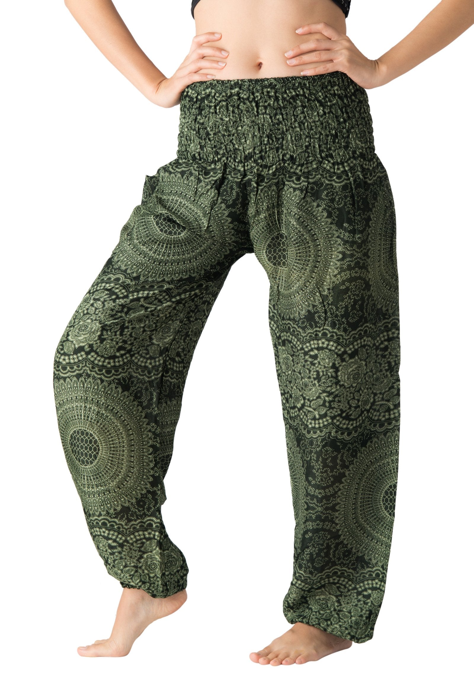 B BANGKOK PANTS Harem Pants Women Yoga Boho Clothes with Pockets