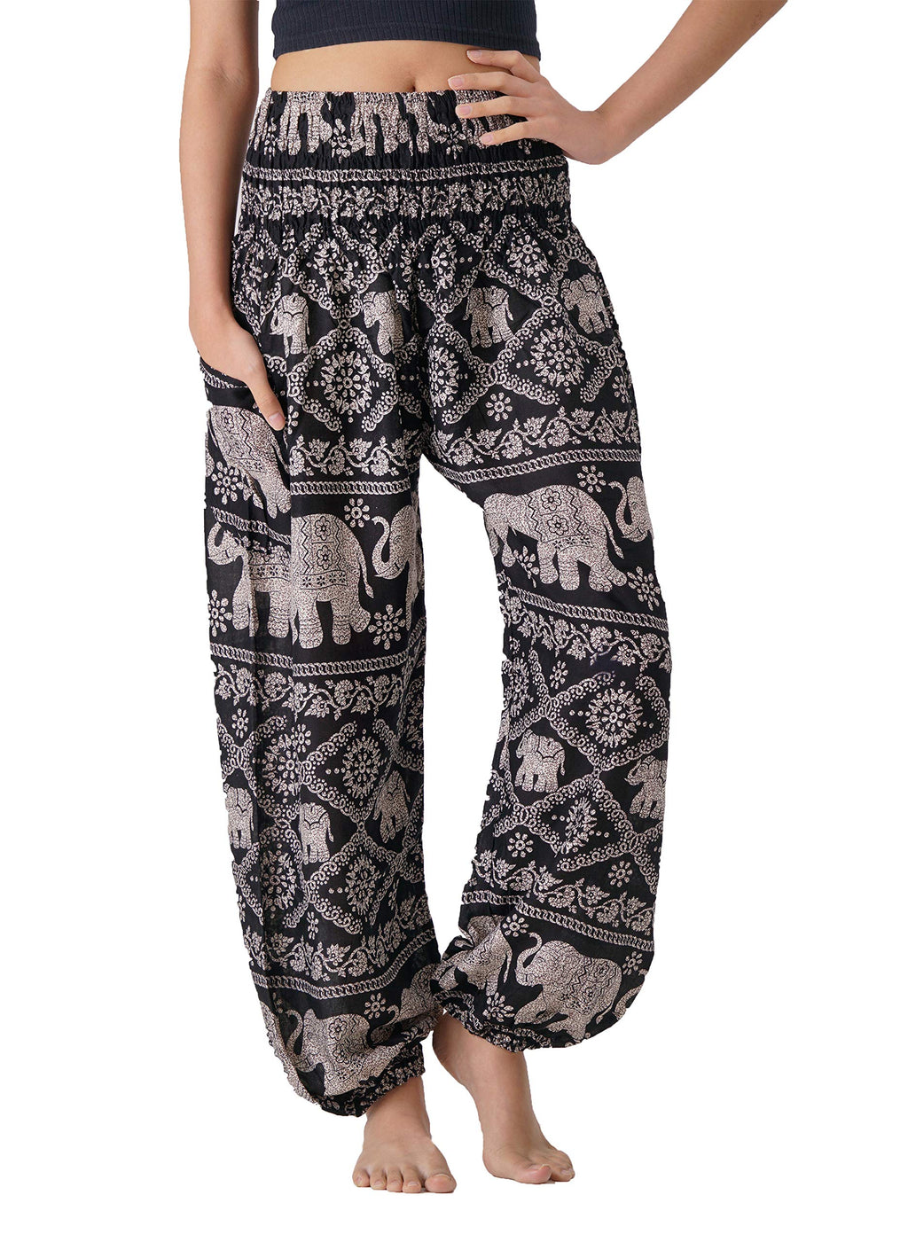 B BANGKOK PANTS Harem Pants Women Yoga Boho Clothes with Pockets