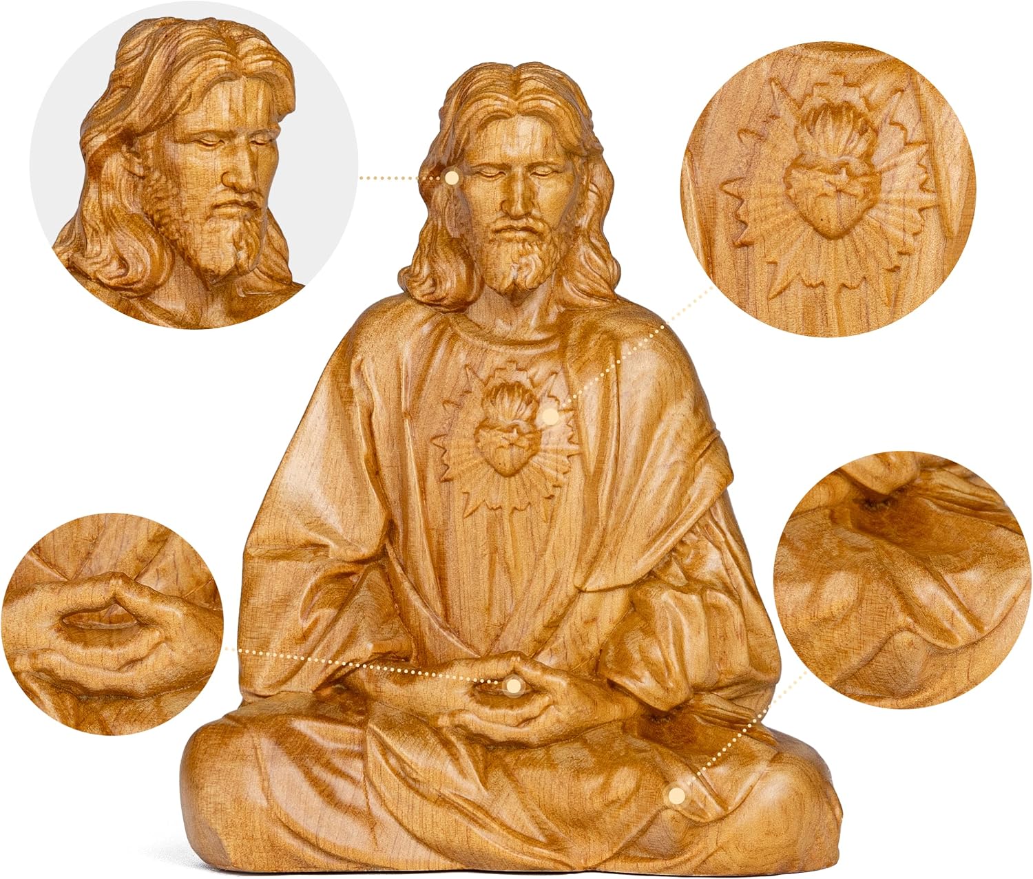 Jesus Christ Statue, Catholic Gifts Women and Men, Meditation Accessories, Christian Decor, Religious Gifts, Small Jesus Figurine, Spiritual and Zen Decor