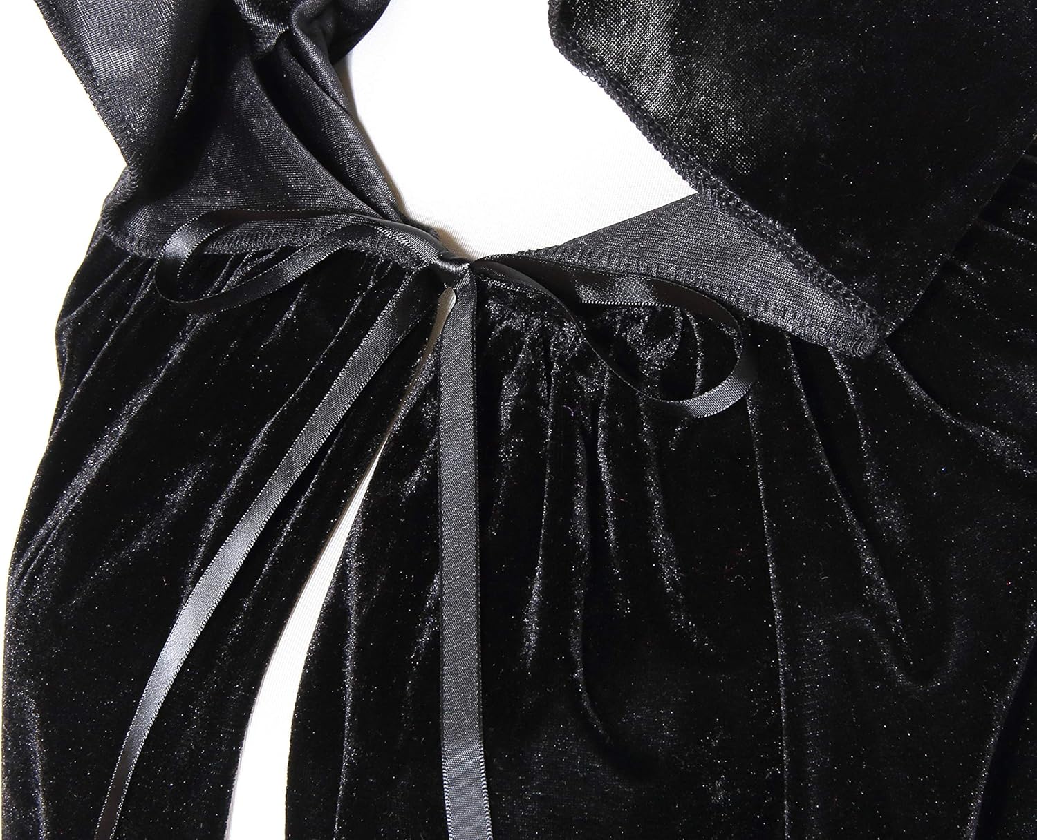 BIGXIAN Long Hooded Cloak Velvet Cape Witch Costume Halloween Costumes for Women Men