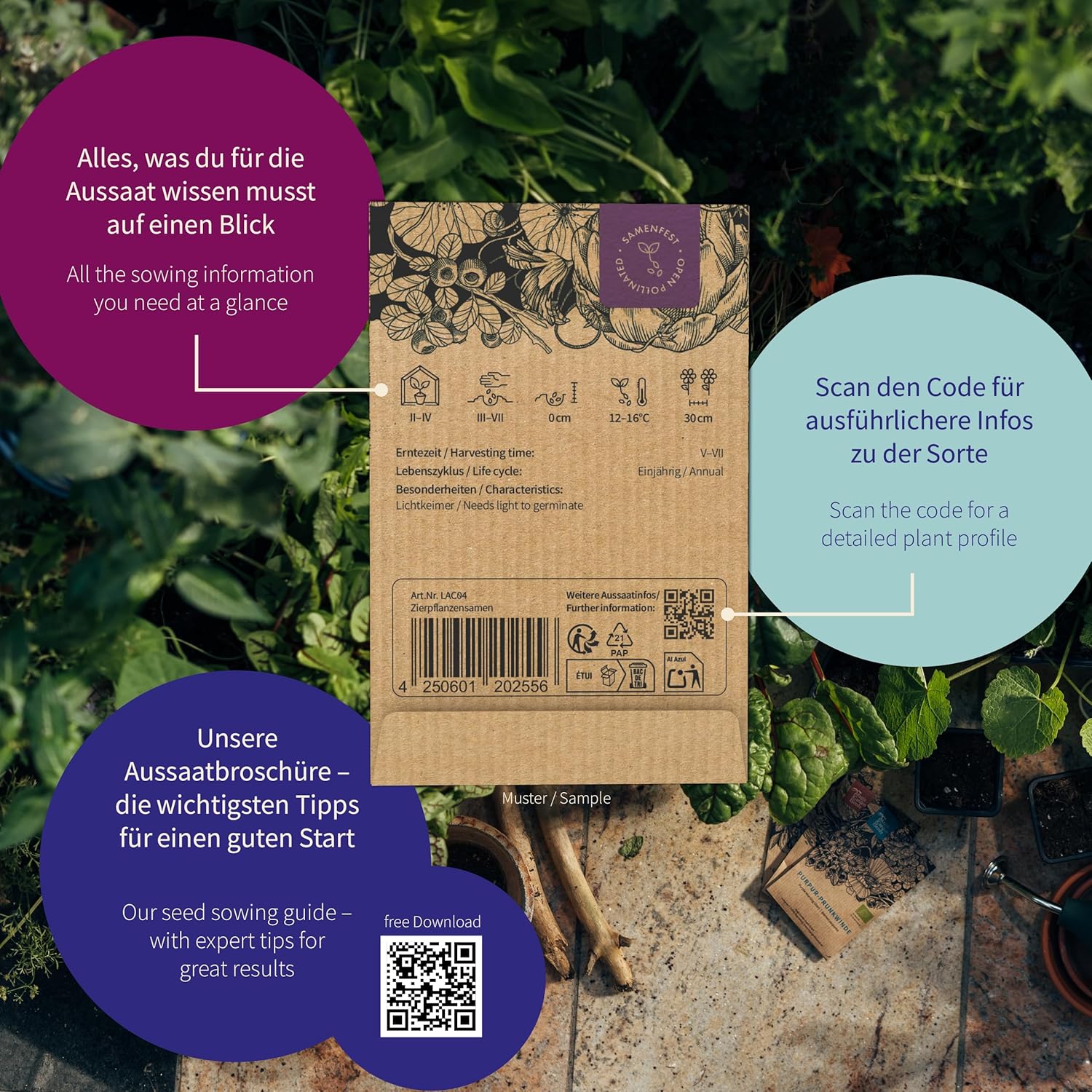 Magic Garden Seeds - Magic Plants with 6 Magic Herbs: Mugwort, Bilsenkraut, Alraune & More - Smoked Plants to Grow Yourself & Give as a Gift