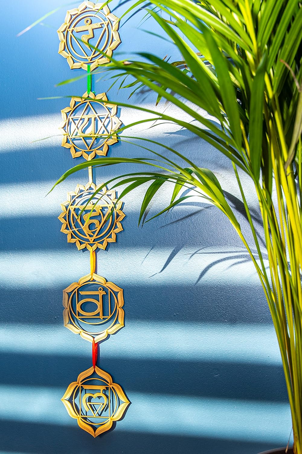 WICCSTAR Chakra Schild, Wandbehang, Heimdekoration für Meditation. Yoga Wandkunst. Spirituelle Mandala Ornamente für Schlafzimmer, Wohnzimmer und Studio