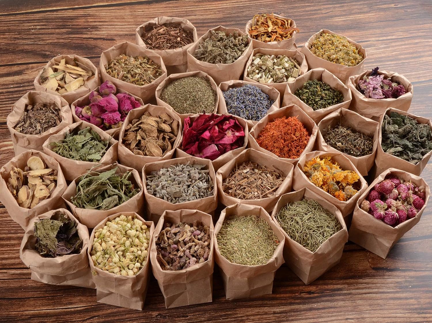 Dried Herbs for Witchcraft Supplies and Tools - 30 Wiccan Herbs for Protection, Herbal Magic, Spells, Wiccan Altar Bugs - Crystal Spoon Included