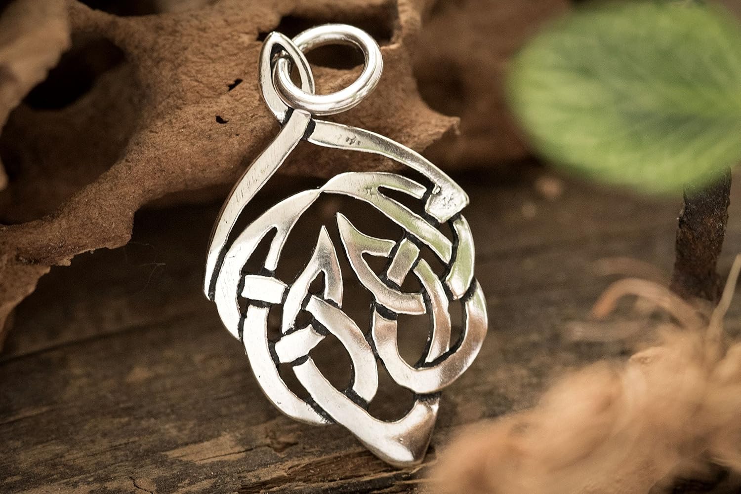 Windalf Celtic Irish Anhänger BRÂN 3.6 cm Keltischer Kraftvogel Skandinavischer Schmuck Nodisches Liebes Amulett925 Sterlingsilber
