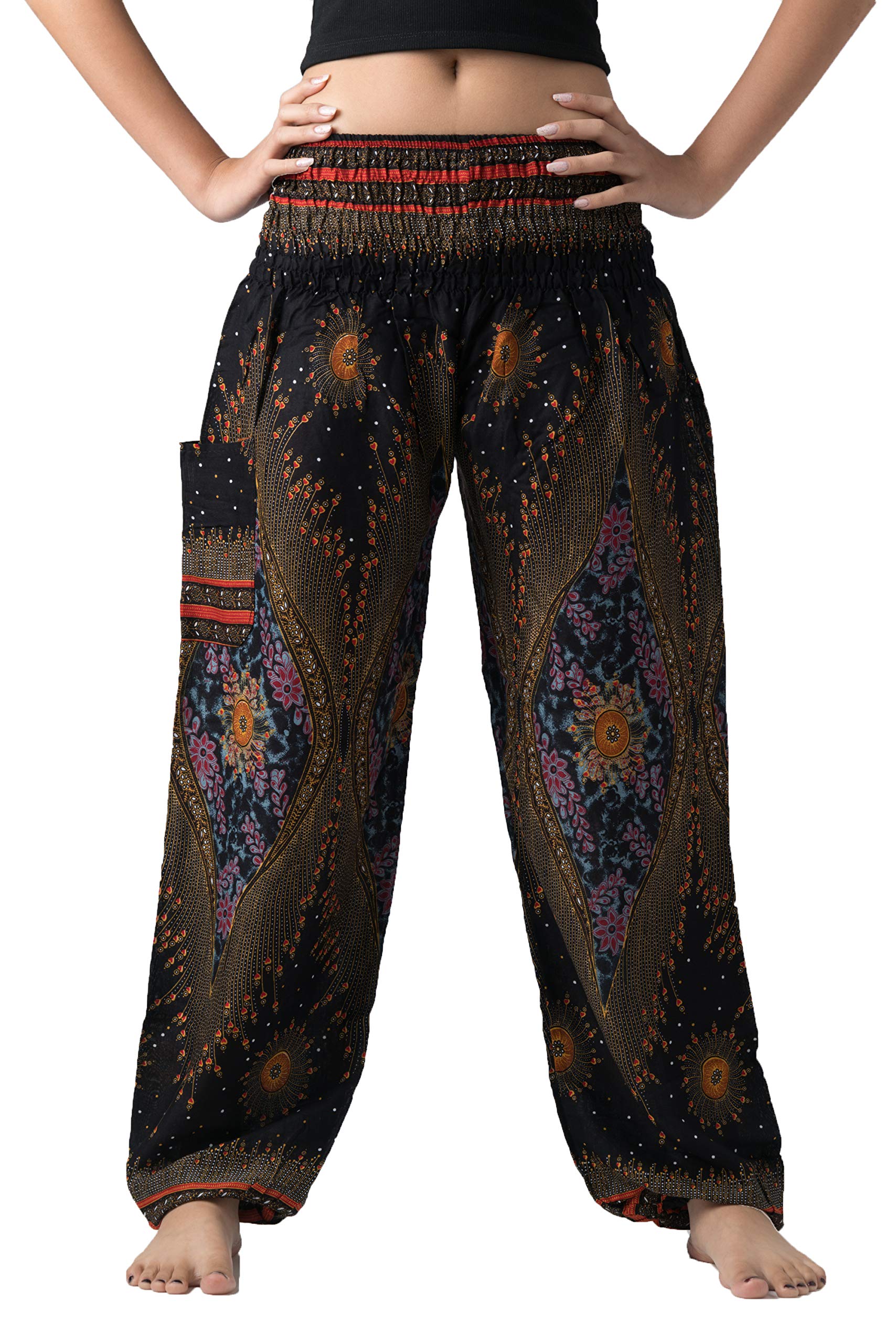 B BANGKOK PANTS Harem Pants Women Yoga Boho Clothes with Pockets