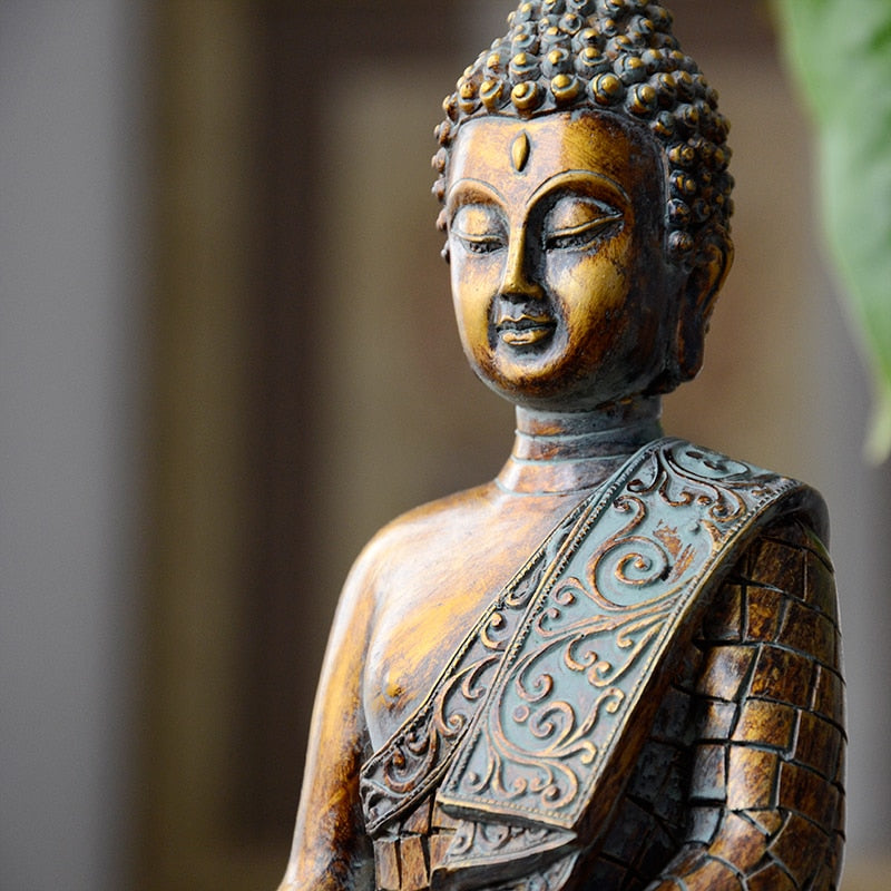 Sitting Buddha Decor Figurine