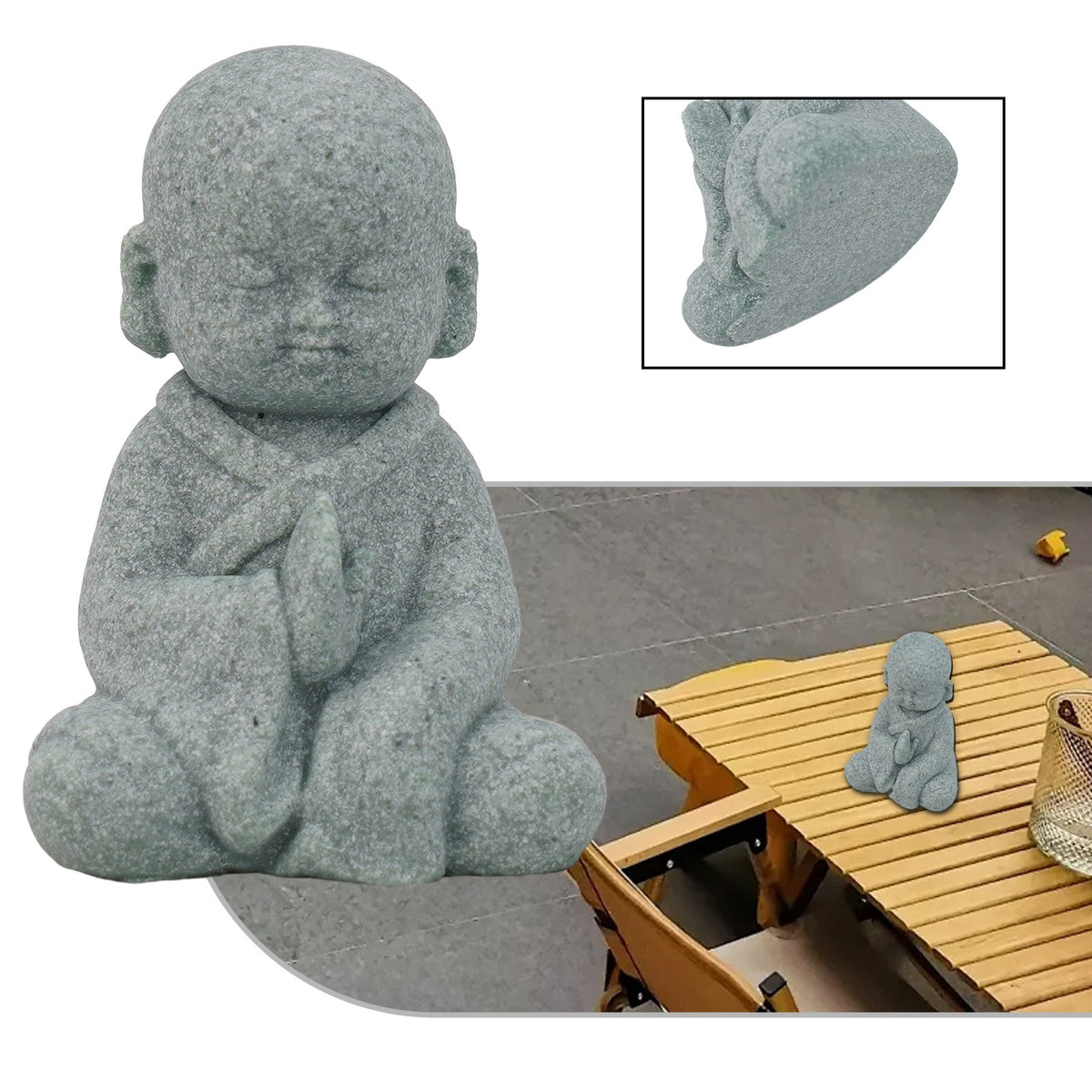 Resin Mönch Statuen Buddha Figuren für spirituelle Wohnkultur und Feng Shui
