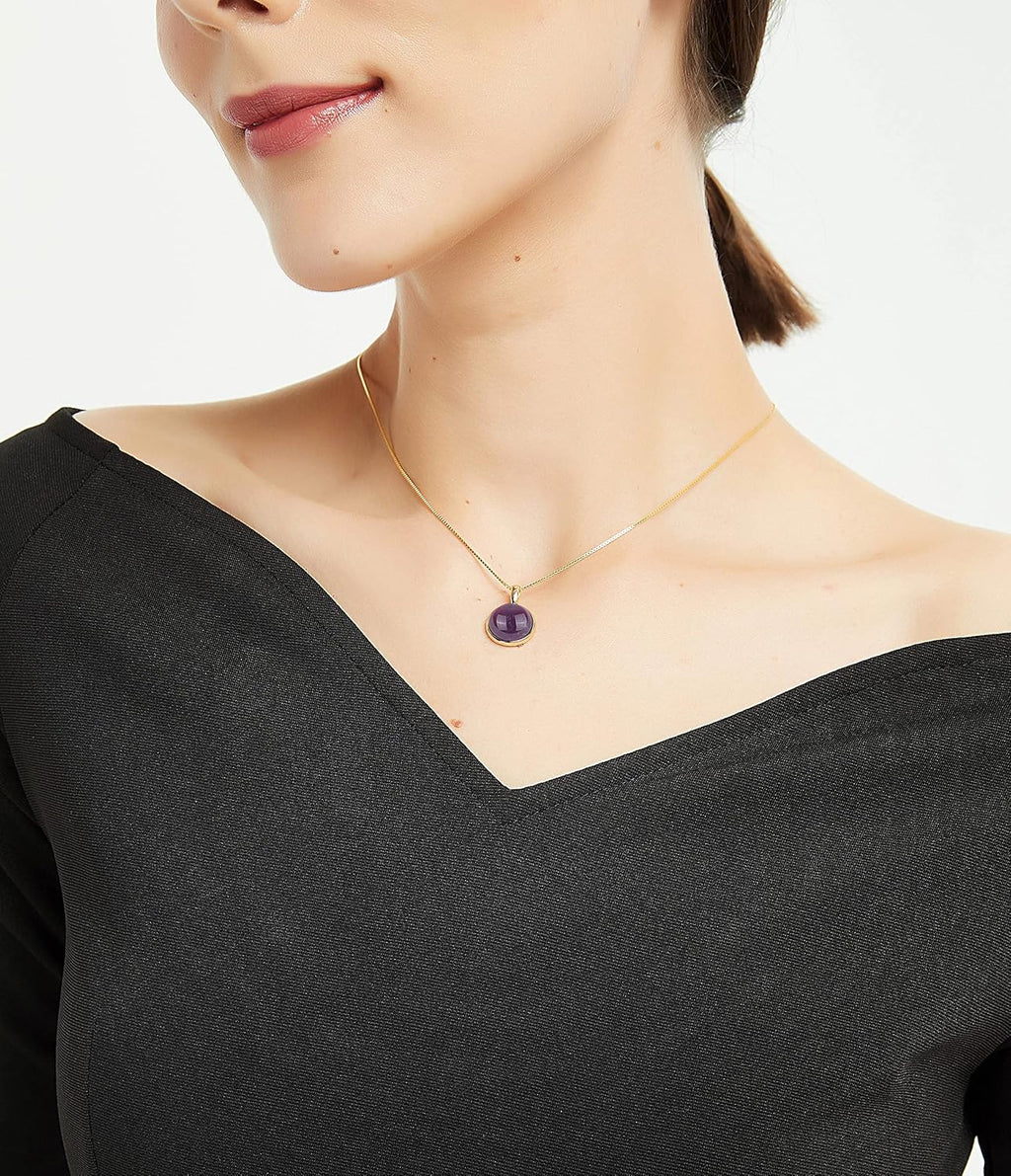 COAI Damen 925s Halskette mit Medaillon Anhänger aus Edelsteine