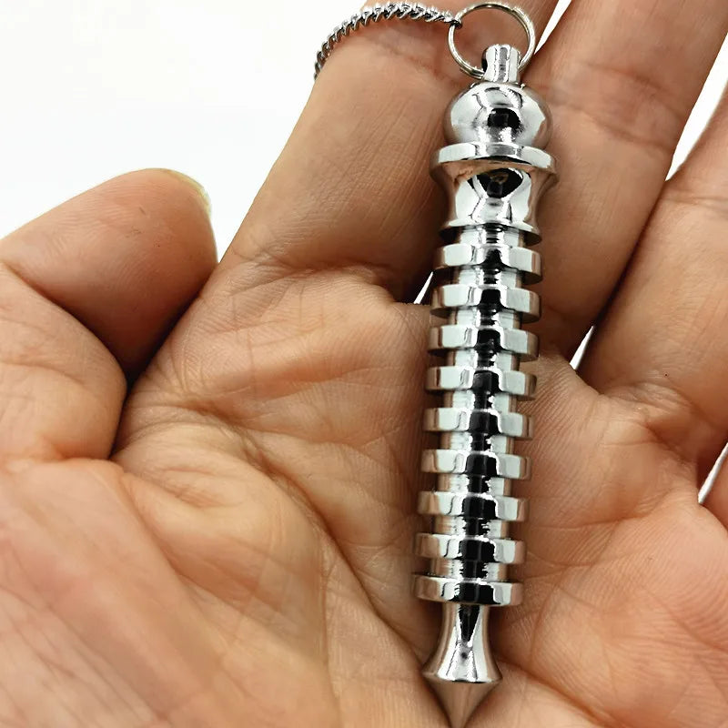 Pendulum For Dowsing Divination Reiki Healing Spiritual Wicca Women Men Amulet Screw Shape Pendule Radiestesia Metal Charm Jewel