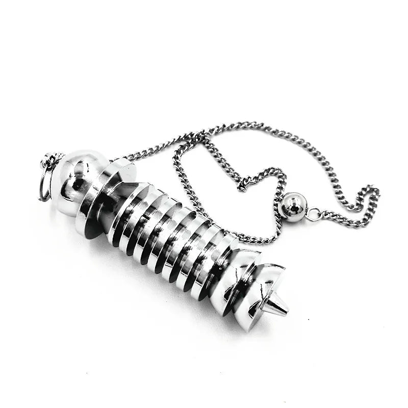 Wholesale, Metal Pendulum For Dowsing Divination Healing Spiritual Wicca Women Men Amulet Screw Shape Pendule Radiestesia Charm
