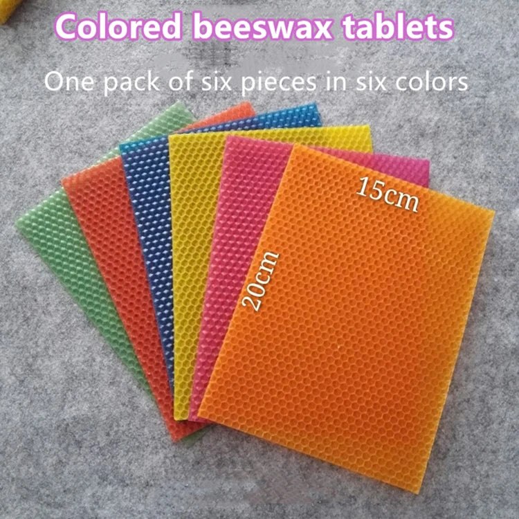 12pcs 15cm*20cm*0.3cm Natural Candle Material, Handmade DIY Honey Candle for Children, Craft Wax, Honeycomb Color Beeswax