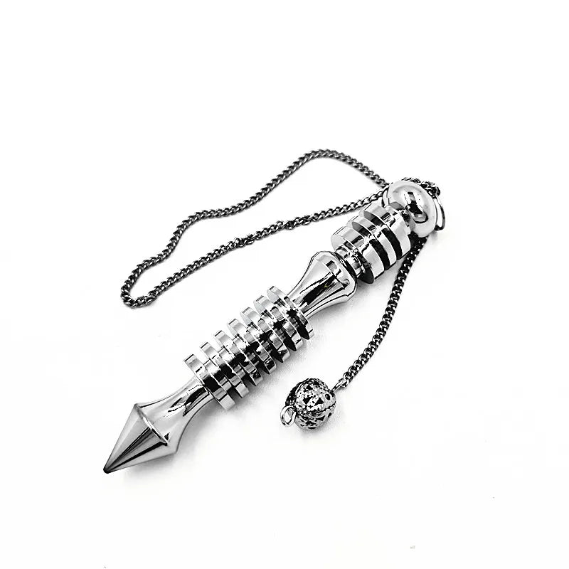 Wholesale, Metal Pendulum For Dowsing Divination Healing Spiritual Wicca Women Men Amulet Screw Shape Pendule Radiestesia Charm